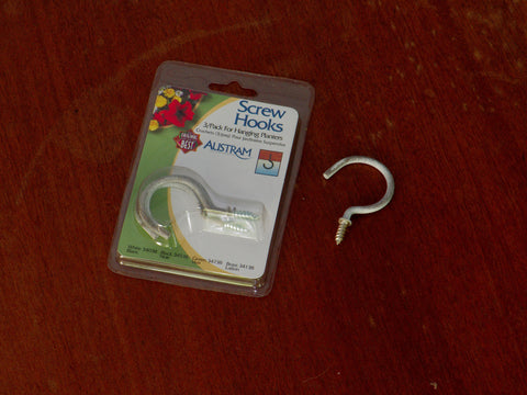 Screw Hooks - 3 pack