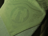 Sparta and Athens - Irish Figural Linen Damask - Banquet Cloth and 24 Napkins