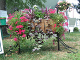 Double Tier Side Planter with Trellis Panel
