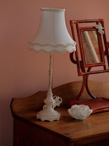Vintage Pink Glass Accent Lamps