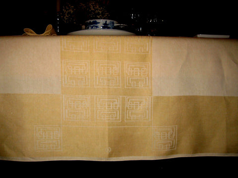 Tampella Damask Linen Cloth and 12 Napkins
