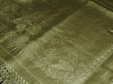 Fringed Linen Damask Banquet Cloth