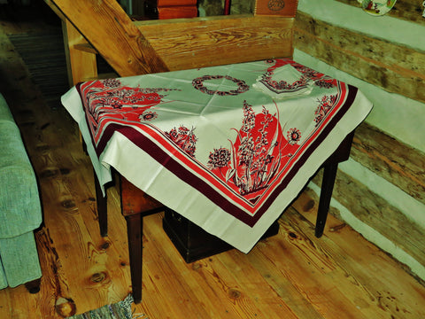 "Dinette" - a Floral Explosion - Cloth and 4 Napkins